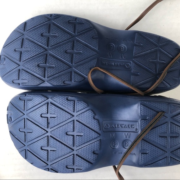 EUC Airwalk Islander Boat Shoes. Size W8/M6 Navy/Brown - Picture 5 of 6